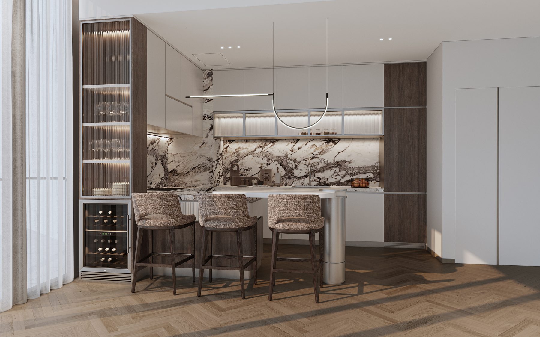 Kitchen in 3-bedroom apartment