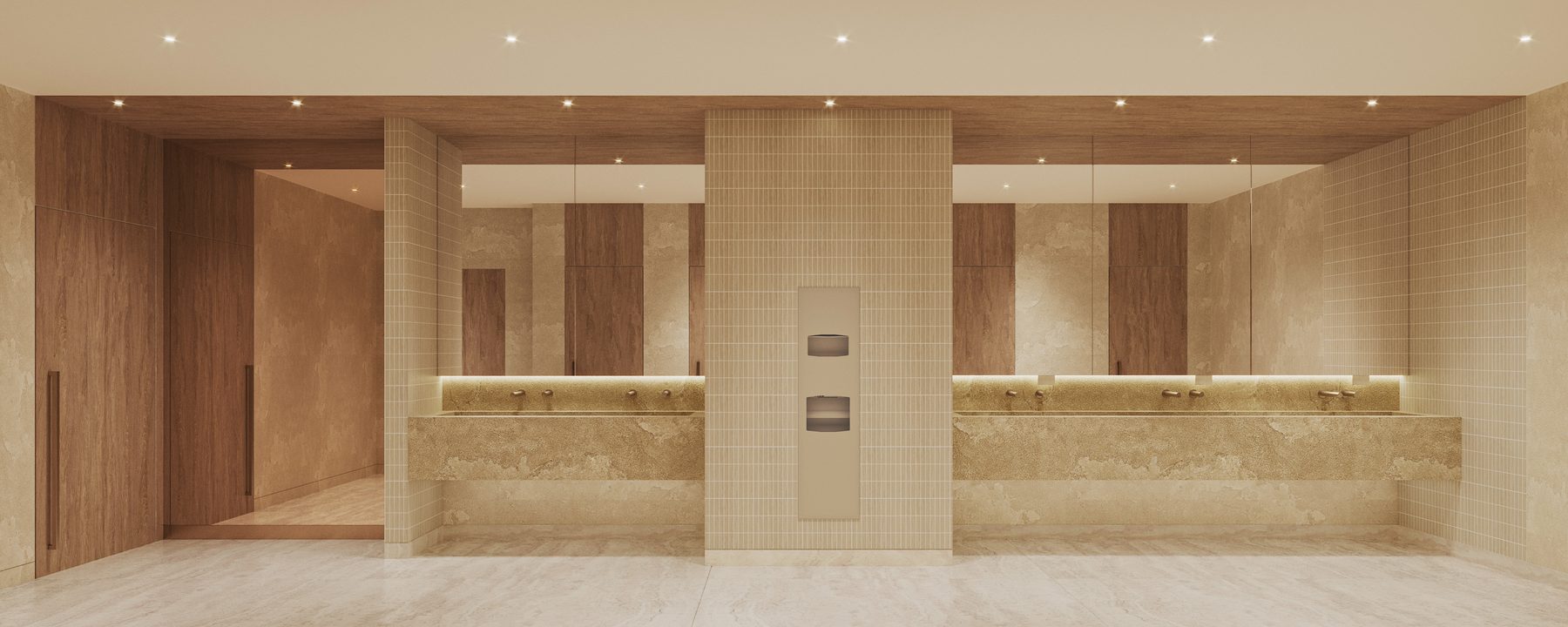 Common-area restroom